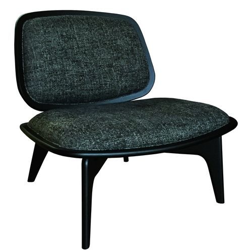 Moderner Kaminsessel - Nordik - PH Collection - Stoff / Massivholz / grau