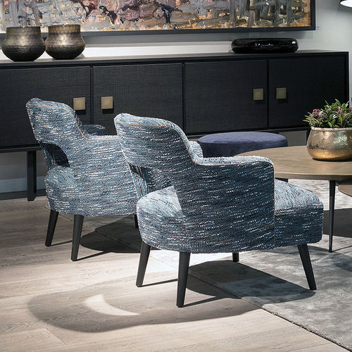 Moderner Sessel - Oscar - PH Collection - Stoff / Massivholz / blau