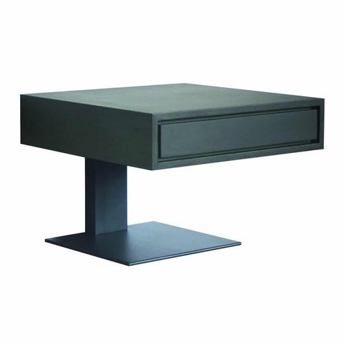 Moderner Nachttisch - Banco - PH Collection - Holz / Gestell aus Stahl / quadratisch
