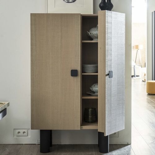 Hohes Sideboard - Willy - PH Collection - modern / Holz / Stahl
