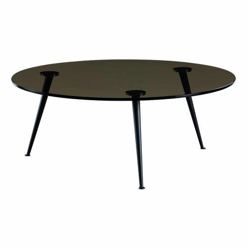 Moderner Satztisch - Venus - PH Collection - Rauchglas / Gestell aus Stahl / rund
