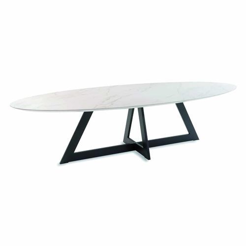 Moderner Esstisch - Baron - PH Collection - Holz / Keramik / Gestell aus Stahl