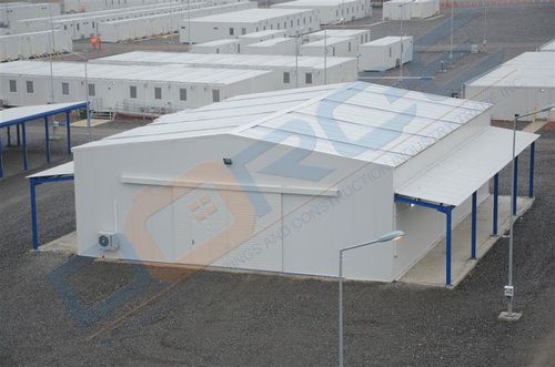 Fertigbau-Gebäude - EARLY WORKS AND FACILITIES CONSTRUCTION - DORCE Prefabricated Building & Construction Industry Trade Inc.  - temporär / schleppbar / Stahl