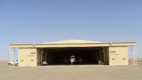 Fertigbau-Gebäude - AIRCRAFT HANGAR - DORCE Prefabricated Building & Construction Industry Trade Inc.  - Modul / Beton / Stahlrahmen