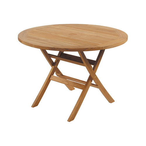 Klassischer Esstisch - Ascot 110 - Barlow Tyrie - Teakholz / Gestell aus Teakholz / rund