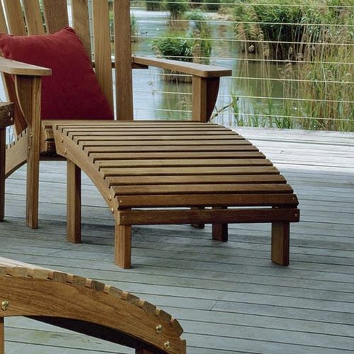 Klassischer Fußschemel - 1ADFR - Barlow Tyrie - Teakholz / für Sauna / für Garten