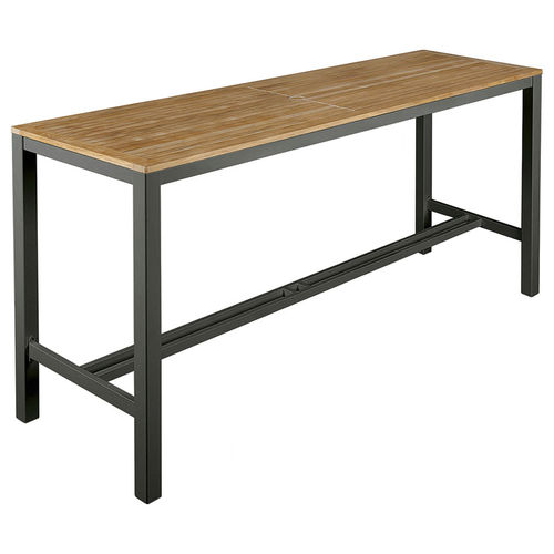Moderner Stehtisch - Aura  - Barlow Tyrie - Teakholz / Gestell aus Aluminium / rechteckig