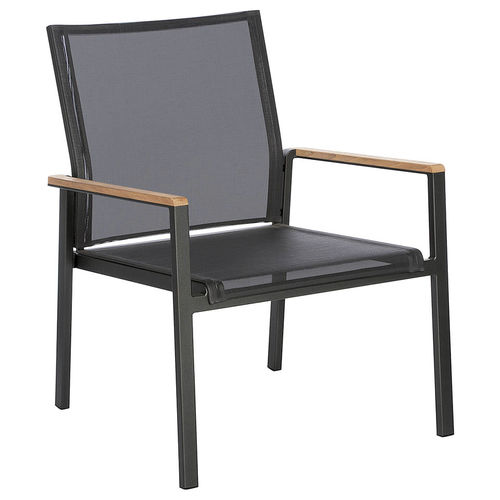 Moderner Clubsessel - Aura - Barlow Tyrie - Textilene / Teakholz / Aluminium