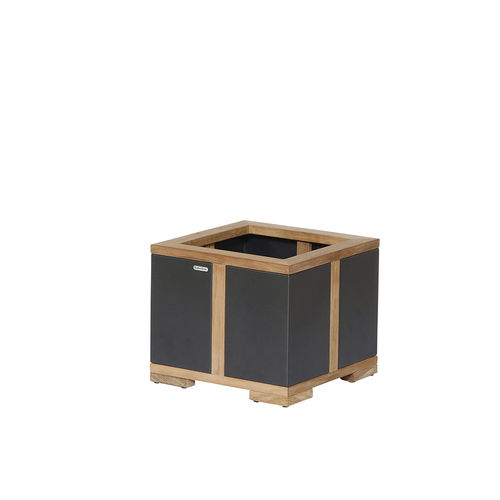 Holz-Pflanzkübel - Aura - Barlow Tyrie - Aluminium / quadratisch / modern