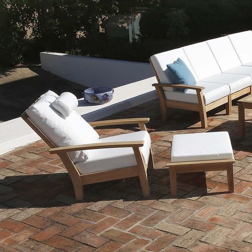 Moderner Sessel - Haven  - Barlow Tyrie - Sunbrella® / Teakholz / mit abnehmbarem Kissen