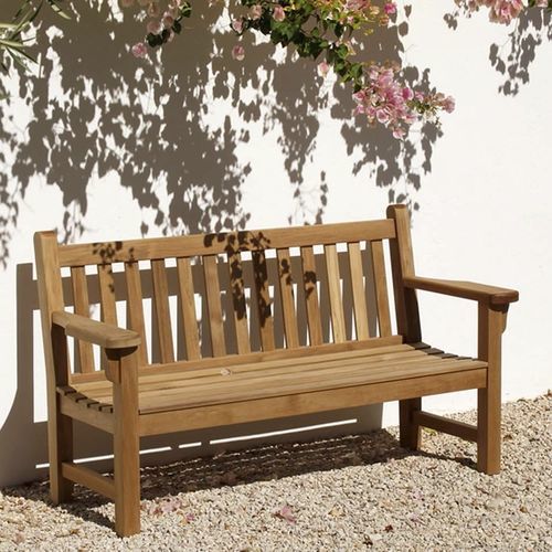 Klassische Gartenbank - London  - Barlow Tyrie - Teakholz / mit Rückenlehne / mit Armlehnen