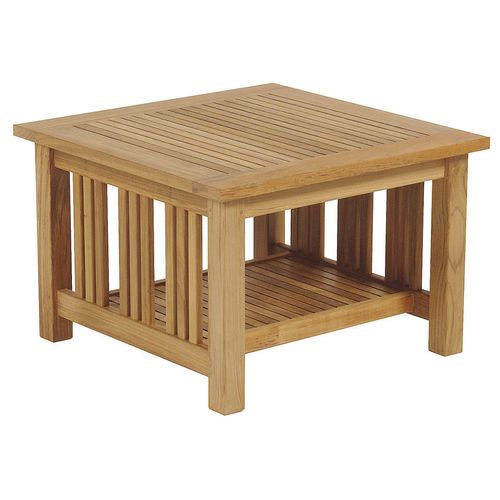 Moderner Couchtisch - Mission  - Barlow Tyrie - Teakholz / Gestell aus Teakholz / quadratisch