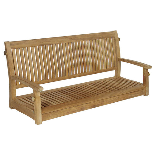 Garten-Hollywood-Schaukel / Teakholz - Monaco  - Barlow Tyrie - für Gewerbegebrauch / hängend / 3 Plätze