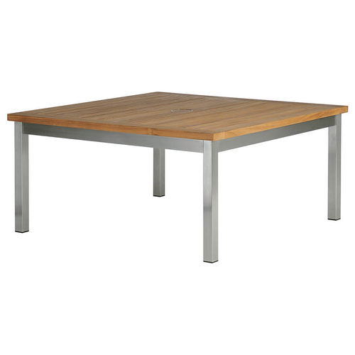 Moderner Couchtisch - Equinox  - Barlow Tyrie - Teakholz / Gestell aus rostfreiem Edelstahl / rechteckig