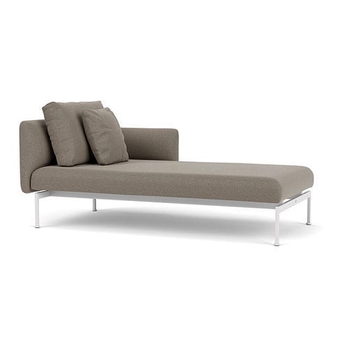 Moderne Récamiere - Layout  - Barlow Tyrie - Sunbrella® / Edelstahl / Gestell aus rostfreiem Edelstahl