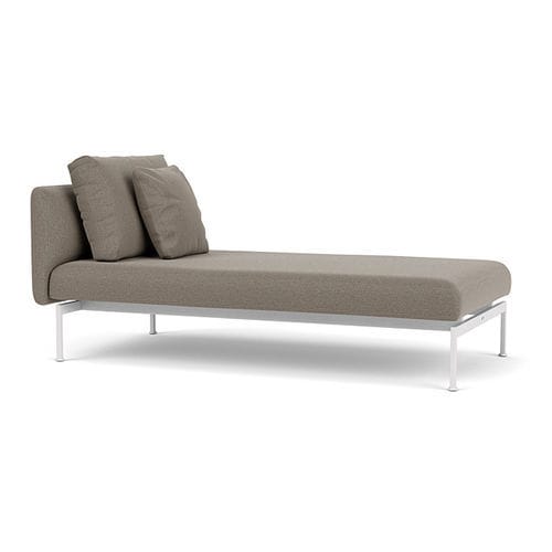 Moderne Récamiere - Layout  - Barlow Tyrie - Sunbrella® / Edelstahl / Gestell aus rostfreiem Edelstahl