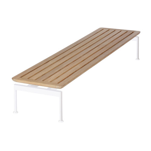 Moderner Couchtisch - Layout Narrow - Barlow Tyrie - Teakholz / Gestell aus rostfreiem Edelstahl / rechteckig