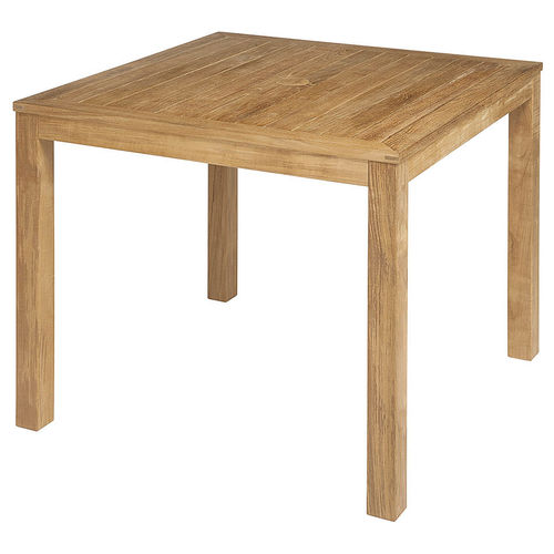 Moderner Esstisch - Linear - Barlow Tyrie - Teakholz / Gestell aus Teakholz / quadratisch