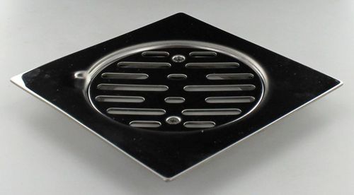 Edelstahl-Bodenablauf - SGG4 - Marley Plumbing & Drainage  - für Terrasse / Gitter / quadratisch