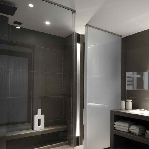 Strahler für Deckeneinbau - DOWN IN-LINE 76 SINGLE - KREON - LED / quadratisch / IP20