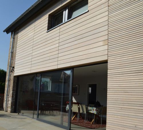 Fassadenverkleidung aus Lamellen - WESTERN NO.2 CLEAR RAINSCREEN  - Silva Timber Products  - Zedernholz / gerillt