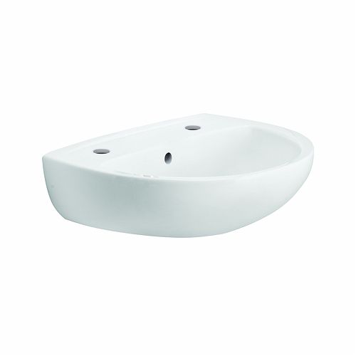 Wand-Waschbecken - OT4242WH - Twyford Bathrooms  - Keramik / 2-Loch / mit Notüberlauf