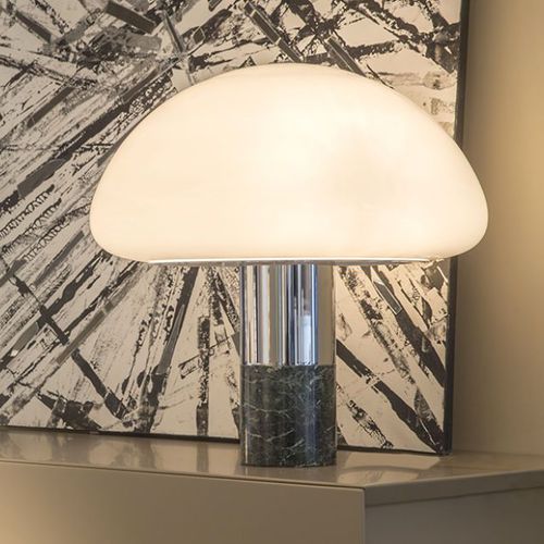 Tischlampe - KW - nahoor - Metall / Muranoglas / Marmor