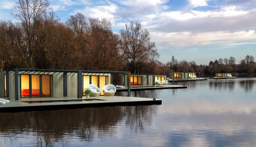 Fertigbauhaus - 40 LONG STUDIO - Bauhu International - schwimmend / schleppbar / umweltfreundlich