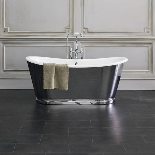 Ovale Badewanne - BALTHAZAR - Clearwater Baths - freistehend / Verbundwerkstoff / Edelstahl