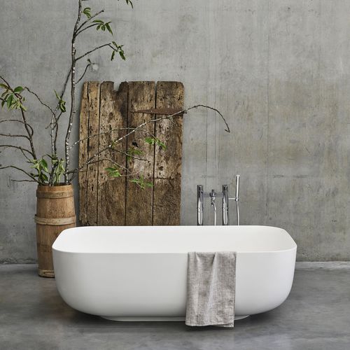 Freistehende Badewanne - DUO - Clearwater Baths - Verbundwerkstoff / weiß