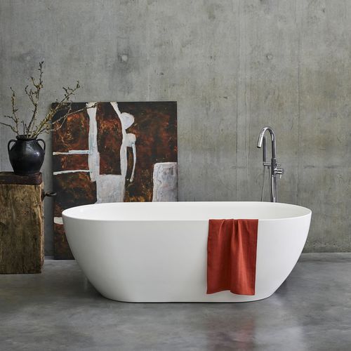 Ovale Badewanne - FORMOSO GRANDE - Clearwater Baths - freistehend / Verbundwerkstoff / weiß