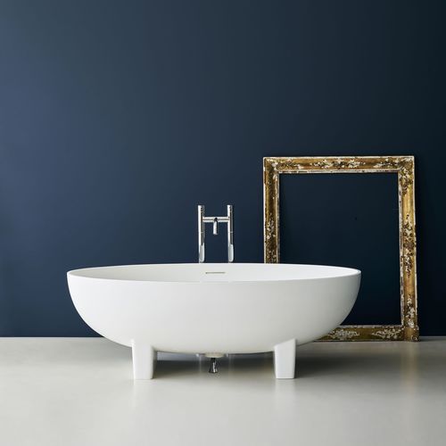 Ovale Badewanne - LACRIMA - Clearwater Baths - auf Füßen / Verbundwerkstoff / weiß