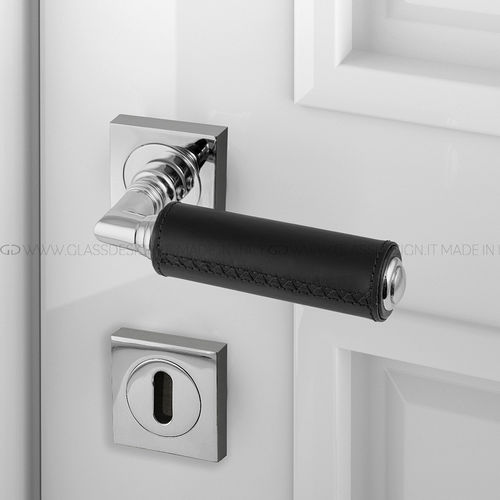Türgriff - Kikka Cuoio Home - GLASS DESIGN Srl - Messing / Leder / modern
