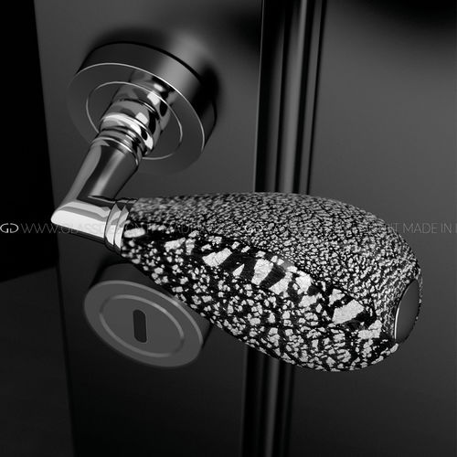 Türgriff - Goccia Black/Silver - GLASS DESIGN Srl - Messing / Muranoglas / modern