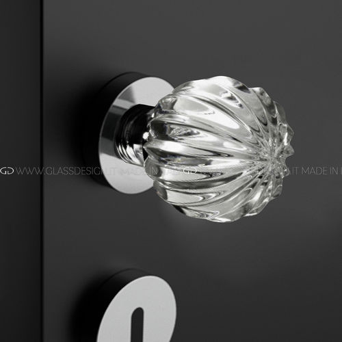 Moderner Türknopf - Margherita  - GLASS DESIGN Srl - Messing / Kristall / satiniert