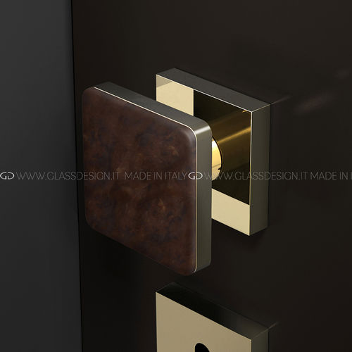 Moderner Türknopf - Wood Home - GLASS DESIGN Srl - Messing / poliert