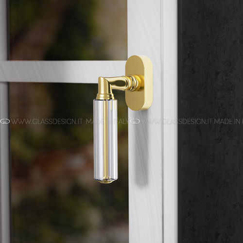 Fenstergriff - Kikka krystal - GLASS DESIGN Srl - Messing / Kristall / modern