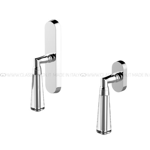 Fenstergriff - Elka Liscia - GLASS DESIGN Srl - Messing / Kristall / modern
