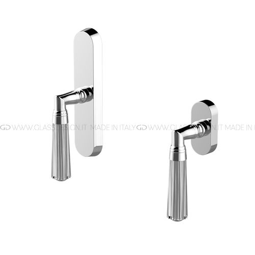 Fenstergriff - Elka Rigata - GLASS DESIGN Srl - Messing / Kristall / modern