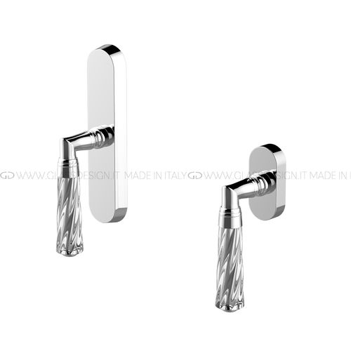 Fenstergriff - Elka Torciglione - GLASS DESIGN Srl - Messing / Kristall / modern