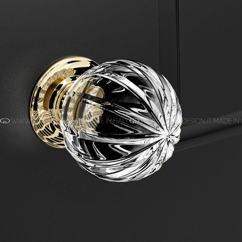 Klassischer Türknopf - Margherita Pull & Push - GLASS DESIGN Srl - Messing / Kristall