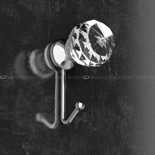 Moderner Garderobenhaken - Geo - P708 - GLASS DESIGN Srl - Metall / Glas / individuell