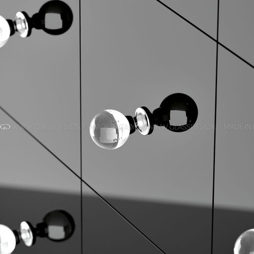 Klassischer Möbelknopf - Sfera - GLASS DESIGN Srl - Messing / Kristall