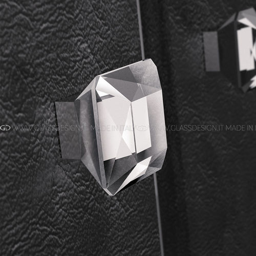 Klassischer Möbelknopf - Diamond  - GLASS DESIGN Srl - Messing / Kristall
