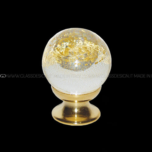 Klassischer Möbelknopf - Murano - GLASS DESIGN Srl - Messing / Muranoglas
