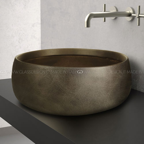 Aufsatzwaschbecken - POLO METAL - GLASS DESIGN Srl - Keramik / handgefertigt / rund