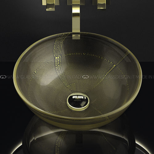 Aufsatzwaschbecken - Laguna Murano Oro - GLASS DESIGN Srl - Muranoglas / individuell gestaltbar / handgefertigt