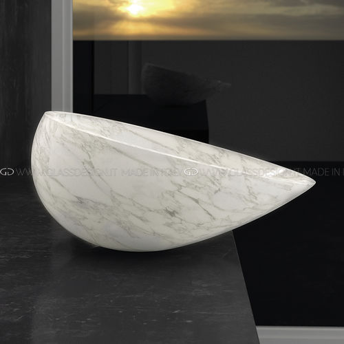 Aufsatzwaschbecken - Air - GLASS DESIGN Srl - Marmor / individuell gestaltbar / handgefertigt