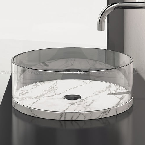 Aufsatzwaschbecken - Xtreme Small - GLASS DESIGN Srl - Marmor / Carrara-Marmor / Mamorgranulat
