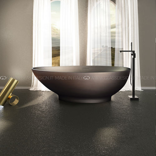 Ovale Badewanne - KOOL STYLE - GLASS DESIGN Srl - freistehend / für Wohnungen / Acryl